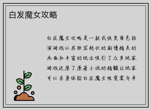 白发魔女攻略